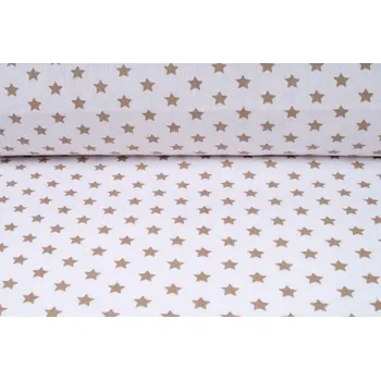 Plátno bavlněné, béžové hvězdičky , metráž, látky