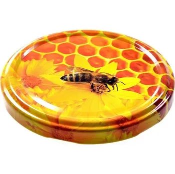 Víčko na zavařovací sklenici Víčko na med VČELA TO 82 RTS 82 mm 660 zlatá