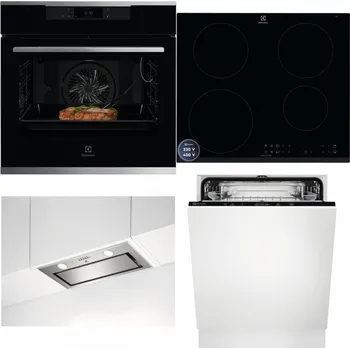 Set domácích spotřebičů ELECTROLUX KOEBP39X + ELECTROLUX LIR60433B + ELECTROLUX LFG716X + ELECTROLUX EEA27200L