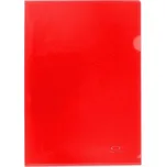 Concorde - obal zakládací A4 L lesklý PP 180 mikronů, červený, 10 ks