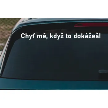 Samolepící dekorace Lepy.cz Samolepka na auto Chyť mě Velikost (šířka x výška): 45x4cm, Barevná varianta: Karafiátová růžová