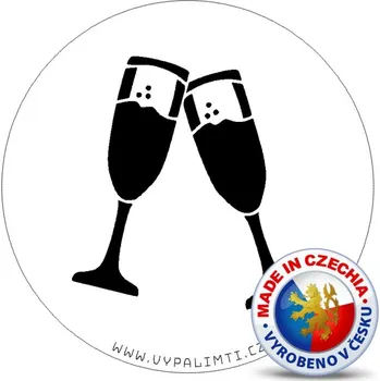 VypálímTi.cz Stencil šablona - Skleničky