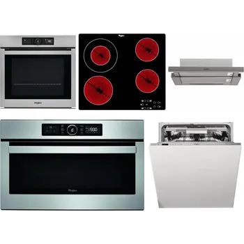 Set domácích spotřebičů WHIRLPOOL AKZ9 9480 IX + WHIRLPOOL AKT 8130/NE + WHIRLPOOL AKR 5390/1 IX + WHIRLPOOL ABSOLUTE AMW 730 IX + WHIRLPOOL WIO 3O540 PELG