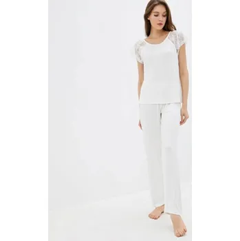 Dámské pyžamo Soft Cotton Luisa Moretti Dámské bambusové pyžamo SUSANA Růžová S - 8680404125695