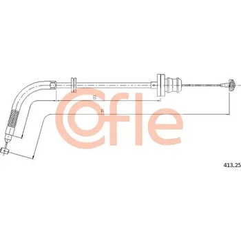 Brzdový systém Lanko plynu, , 46749873, COFLE, 413.25