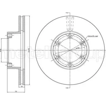 Brzdový kotouč Brzdový kotouč, , 5000388057, 7701204280, METELLI, 23-0116