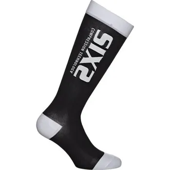 Pánské termo spodní prádlo Kompresní podkolenky - SIXS Kompres - černá/bílá L