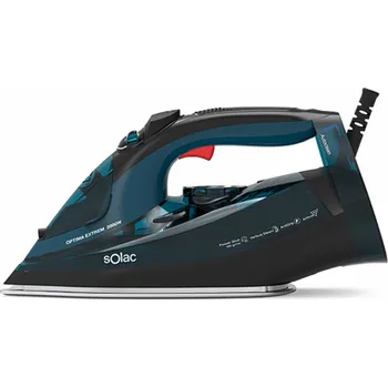 Žehlička Žehlička Solac, PV2028, keramická žehlící plocha, přesný hrot, systém proti odkapávání, vertikální žehlení, suché žehlení, funkce samočištění, 2800 W