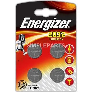 Elektronika baterie CR2032 - 4ks, CR2032, ENERGIZER, 637762