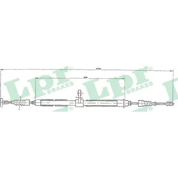 Lanko parkovací brzdy Tažné lanko, parkovací brzda, , 60624590, LPR, C0019B