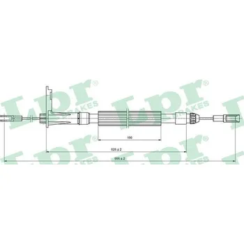 Lanko parkovací brzdy Tažné lanko, parkovací brzda, , 1704200485, LPR, C1093B