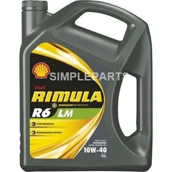 Motorový olej OLEJ 10W-40 RIMULA R6 LM 4L, OLEJ 10W-40 RIMULA R6 LM 4L, SHELL, 10W40 R 6 4