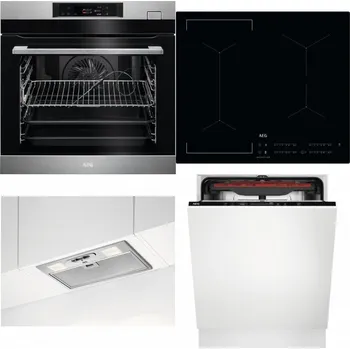 Set domácích spotřebičů AEG BSK782380M + AEG Mastery Bridge IKE64441IB + AEG DGB3523S + AEG Mastery MaxiFlex FSB53927Z