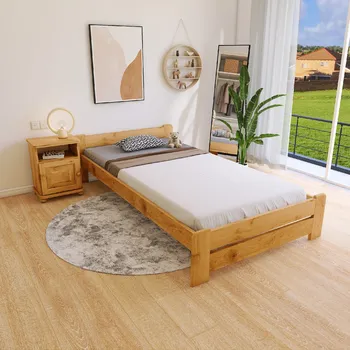 Postel Maxi Postel z masivu Evropa 140 x 200 cm - barva Olše