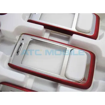 Náhradní kryt pro mobilní telefon Přední kryt Nokia E65 Red Silver, originání - 0251380 a zpět 11 Kč s ATC Clubem