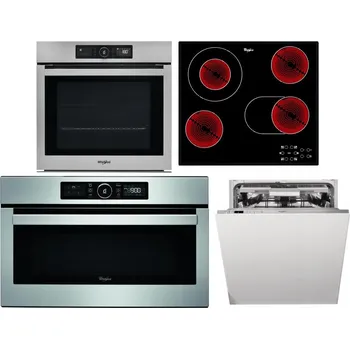 Set domácích spotřebičů WHIRLPOOL AKZ9 9480 IX + WHIRLPOOL AKT 8190/BA + WHIRLPOOL ABSOLUTE AMW 730 IX + WHIRLPOOL WIO 3T133 PLE