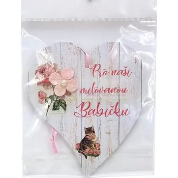 Žertovný předmět Srdíčko kotě - pro babičku