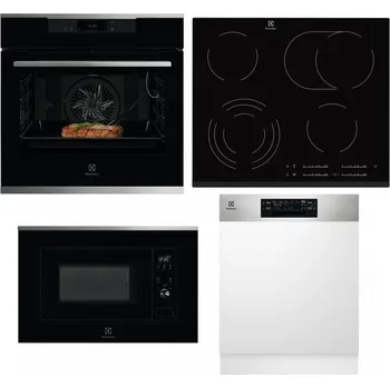 Set domácích spotřebičů ELECTROLUX KOEBP39X + ELECTROLUX EHF6547FXK + ELECTROLUX LMS2203EMX + ELECTROLUX EEM48300IX