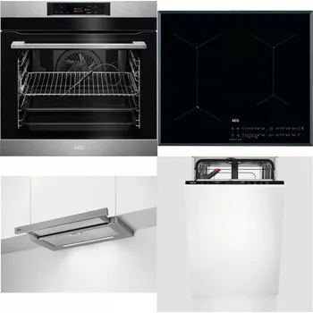 Set domácích spotřebičů AEG BPK742380M + AEG Mastery SenseFry IAE64431FB + AEG DPE5660M + AEG Mastery GlassCare FSE73407P