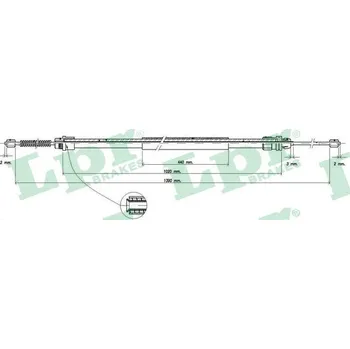 Lanko parkovací brzdy Tažné lanko, parkovací brzda, , 7700723015, LPR, C0741B