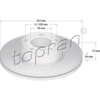 Brzdový kotouč Brzdový kotouč, , 34116774875, TOPRAN, 501 712