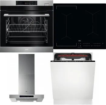 Set domácích spotřebičů AEG BSK782380M + AEG Mastery Bridge IKE64441IB + AEG Mastery DBB5660HM + AEG Mastery MaxiFlex FSB53927Z