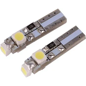 Osvětlení pro motocykl LED žárovka T5 3528 3SMD pro podsvícení budíků palubní desky - bílá s nádechem modré 2ks