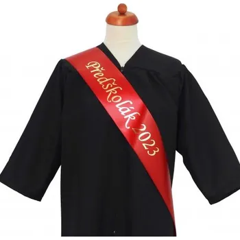 Party dekorace Šerpa pro předškoláky šarlatově červená - saténová