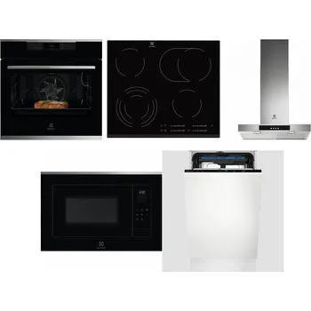 Set domácích spotřebičů ELECTROLUX KOEBP39X + ELECTROLUX EHF6547FXK + ELECTROLUX LFT426X + ELECTROLUX LMS4253TMX + ELECTROLUX EEM23100L