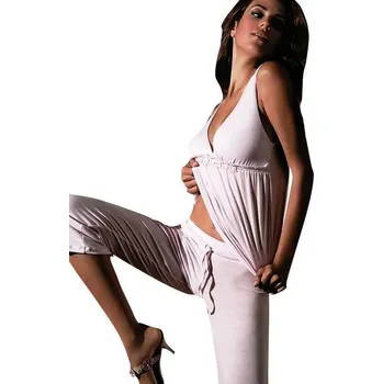 Dámské pyžamo Dámské italské nemačkavé jemné pyžamo - Rosa - růžová/L