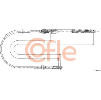 Lanko parkovací brzdy Lanko plynu, , 6142769, COFLE, 11.0161