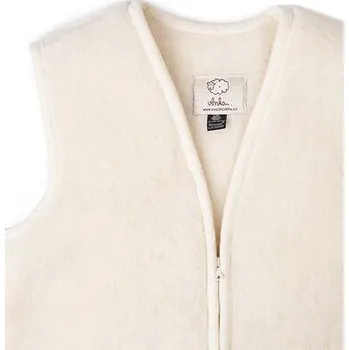 Vlnka Vlněná vesta Merino přírodní velikost oblečení 5XL