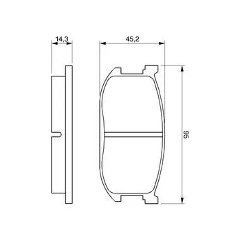 Brzdová destička Sada brzdových destiček, kotoučová brzda, , BOSCH, 0 986 467 602