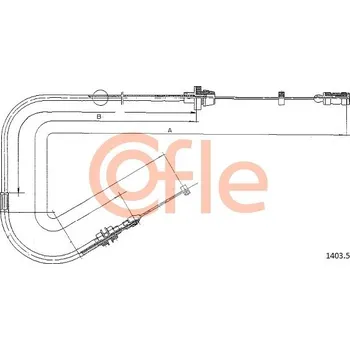 Lanko parkovací brzdy Lanko plynu, , 7709408, COFLE, 1403.5