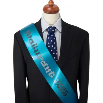 Party dekorace Maturitní šerpa petrolejová - saténová