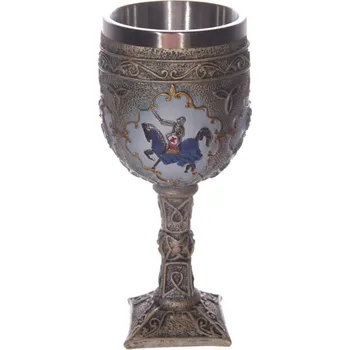 Rytířská číše dekorativní- Rytíř na koni