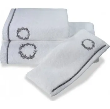 Ručník Soft Cotton Soft Cotton Ručník SEHZADE 50x100 cm Smetanová / zlatá výšivka - 8698642007901