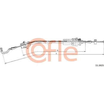 Lanko parkovací brzdy Lanko plynu, , 35411154625, COFLE, 11.1623