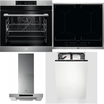 Set domácích spotřebičů AEG BPK742380M + AEG Mastery DoubleBridge IKE64450XB + AEG Mastery DBB5660HM + AEG Mastery GlassCare FSE73407P