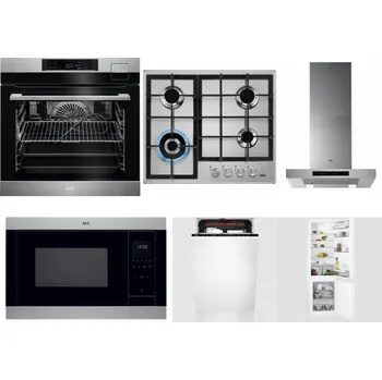 Set domácích spotřebičů AEG BSK792380M + AEG Mastery StepPower HGB64420SM + AEG Mastery DBB5660HM + AEG Mastery MSB2547D-M + AEG Mastery MaxiFlex FSE73507P + AEG Mastery NoFrost SCB618F6TS