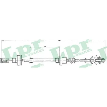 Spojkové lanko Tazne lanko, ovladani spojky, , 867721335E, LPR, C0272C