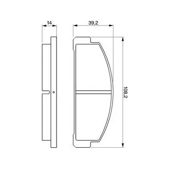 Brzdová destička Sada brzdových destiček, kotoučová brzda, , BOSCH, 0 986 424 058