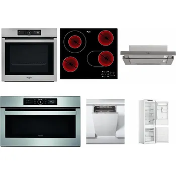 Set domácích spotřebičů WHIRLPOOL AKZ9 9480 IX + WHIRLPOOL AKT 8190/BA + WHIRLPOOL AKR 5390/1 IX + WHIRLPOOL ABSOLUTE AMW 730 IX + WHIRLPOOL WSIC 3M27 C + WHIRLPOOL WHC18 T311