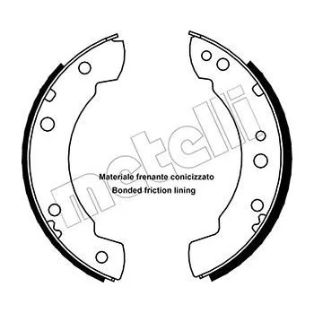 Brzdová čelist Sada brzdových čelistí, , 1481386, 1485611, 1527723, 1543875, 1548324, 1605407, 5015680, 5022245, 5022246, 6615066, 73VB2200AA, 8856547, 91040993, RTC3425, RTC3435, METELLI, 53-0102