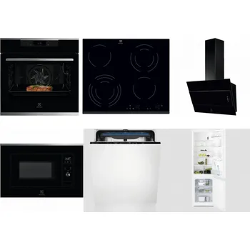 Set domácích spotřebičů ELECTROLUX KOEBP39X + ELECTROLUX EHF6343FOK + ELECTROLUX LFV316K + ELECTROLUX LMS2203EMX + ELECTROLUX EES48200L + ELECTROLUX LNT3LF18S