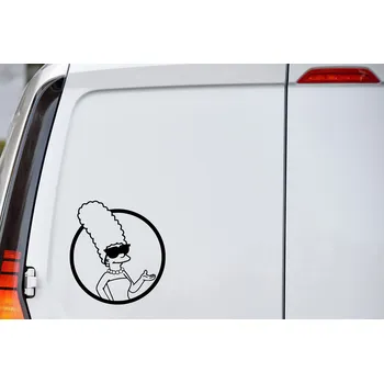 Samolepící dekorace Lepy.cz Samolepka na auto Marge Velikost (šířka x výška): 15x16cm, Barevná varianta: Tmavě modrá