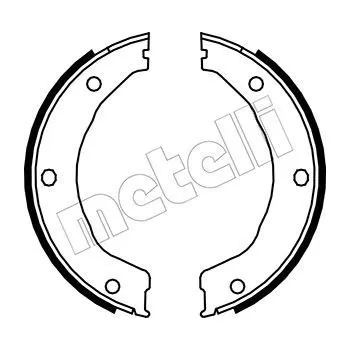 Brzdová čelist Sada brzdových čelistí, parkovací brzda, , 6500946, 6749045, 91AB2200RC, METELLI, 53-0145
