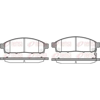 Brzdová destička Sada brzdových destiček, kotoučová brzda REMSA 1242.01