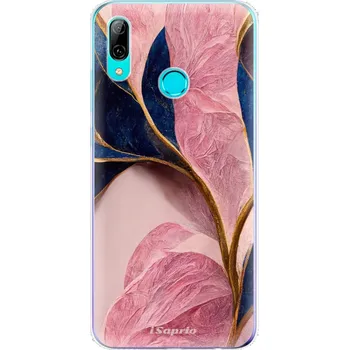 Pouzdro na mobilní telefon Odolné silikonové pouzdro iSaprio - Pink Blue Leaves - Huawei P Smart 2019
