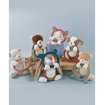 Hračka pro nejmenší Doudou et Compagnie Paris Doudou Plyšová hračka s kousátkem HOULAHOP 1 ks